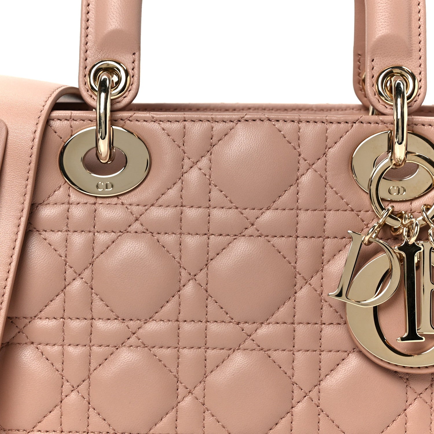 Christian Dior Lambskin Cannage Small My ABCDior Lady Dior Fard