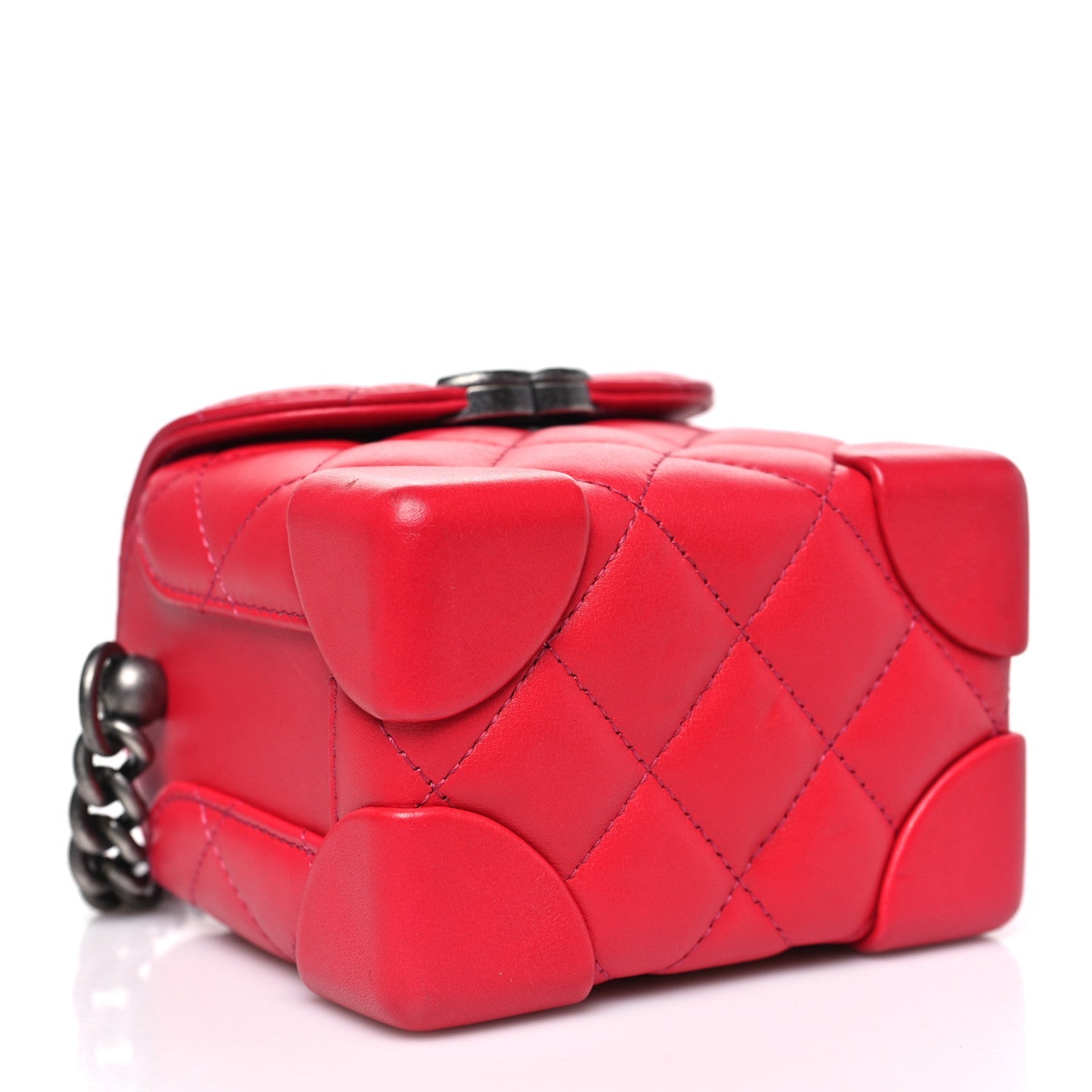 Chanel Lambskin Quilted Trunk Bag Pink