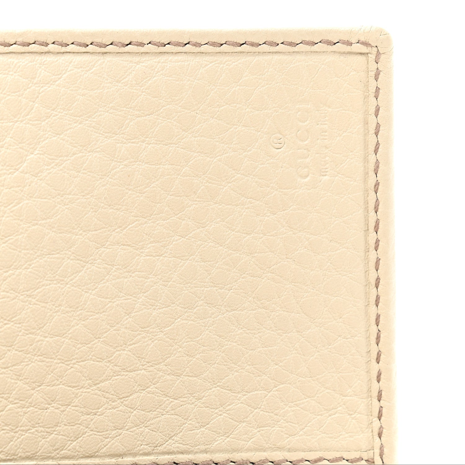 Gucci Pebbled Calfskin Large Soho Continental Wallet Off White