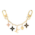 Louis Vuitton Brass Enamel Fleur De Monogram Bag Charm Chain Gold