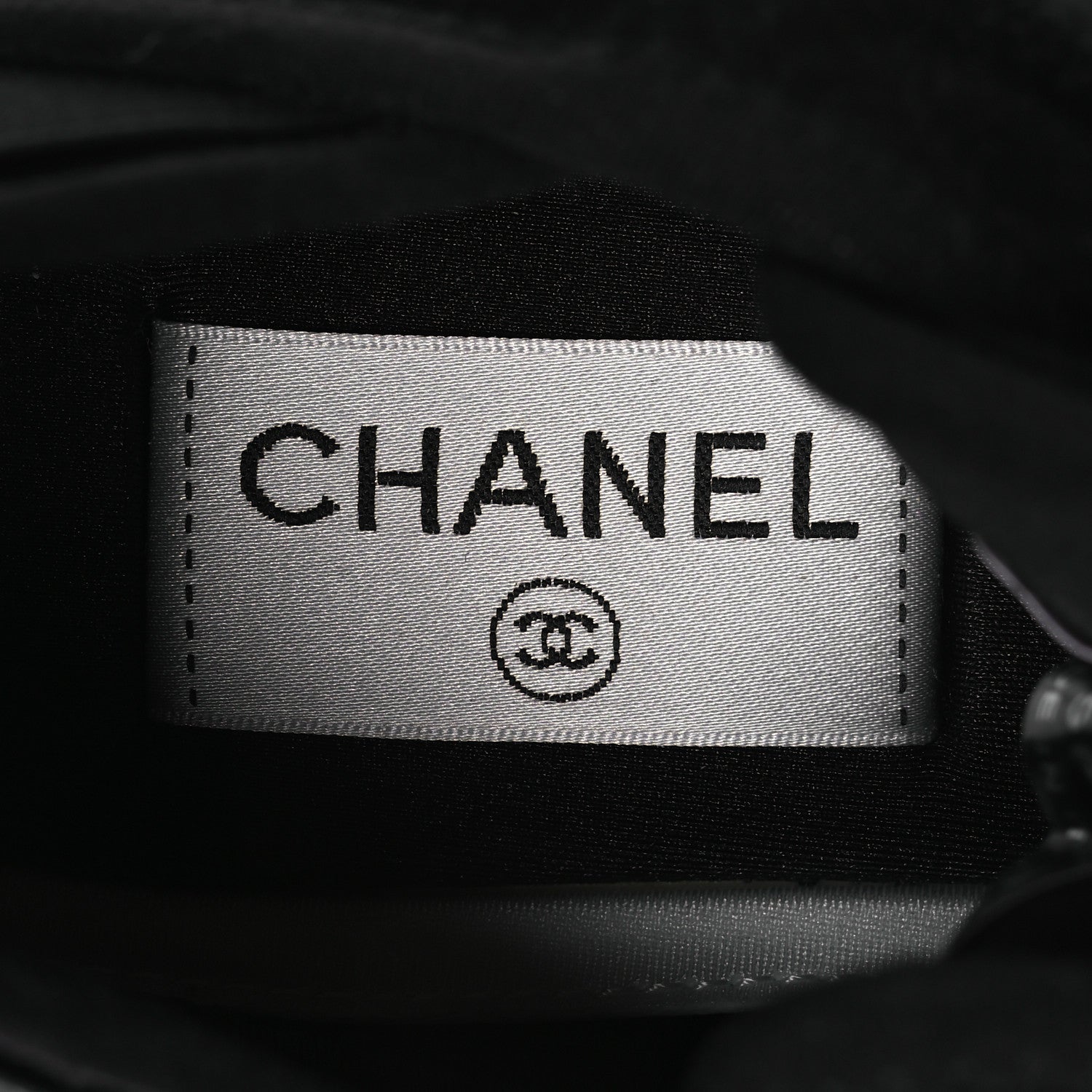 Chanel Velvet Calfskin Mixed Fibers CC Sneakers 37 Black