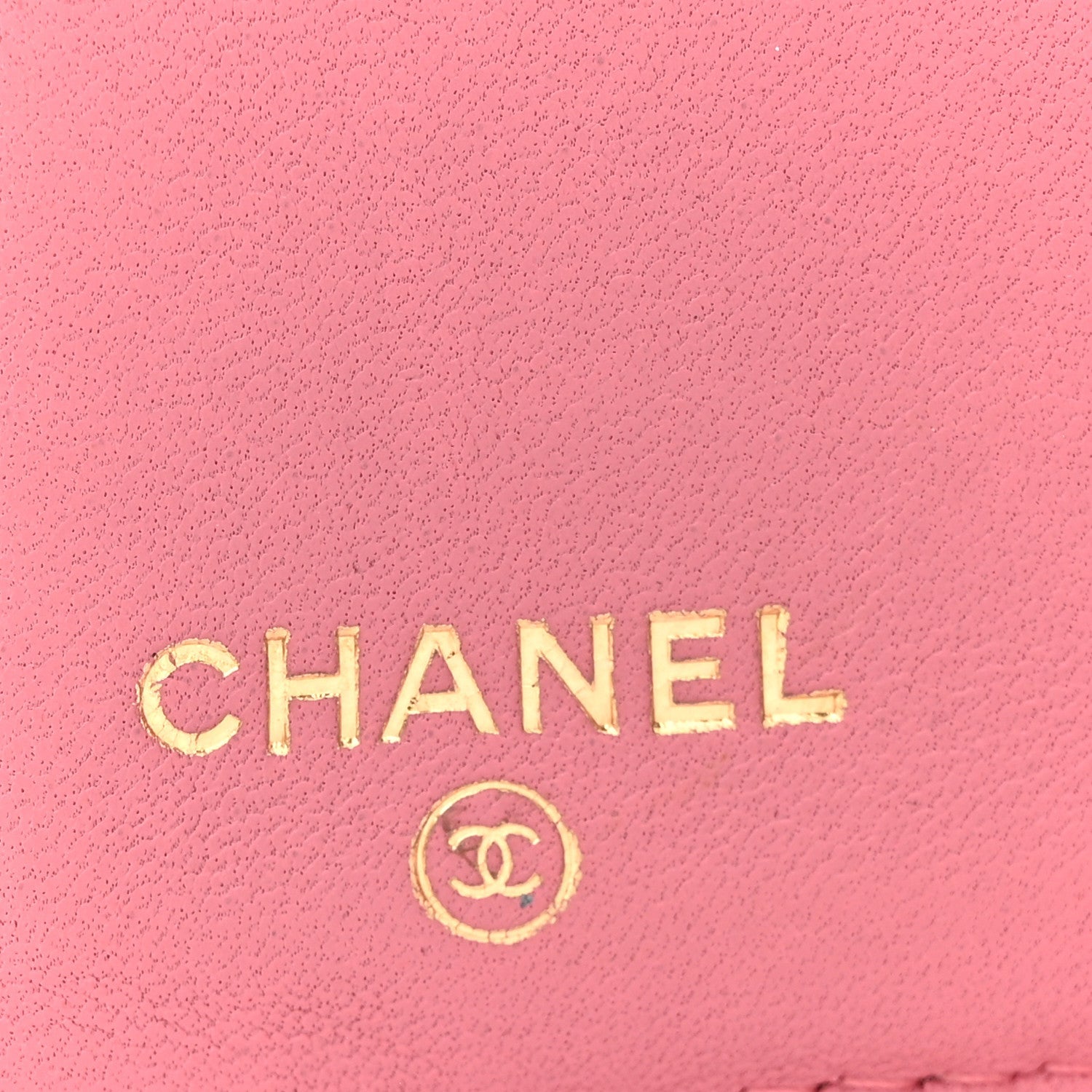 Calfskin Quilted Zip Around Bifold Wallet Pink
