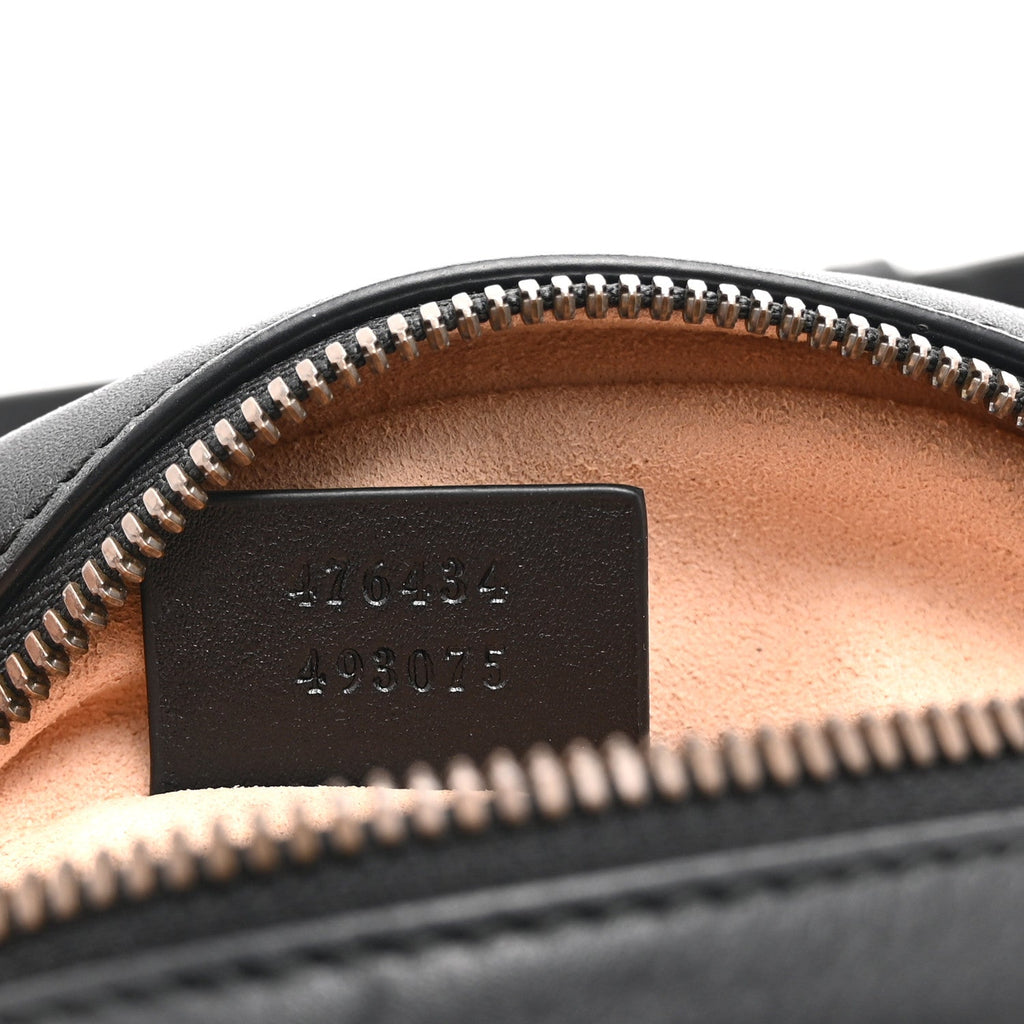 Gucci Calfskin Matelasse GG Marmont Belt Bag 85 34 Black