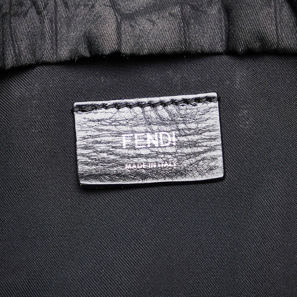 FENDI Croc Embossed Nylon Backpack