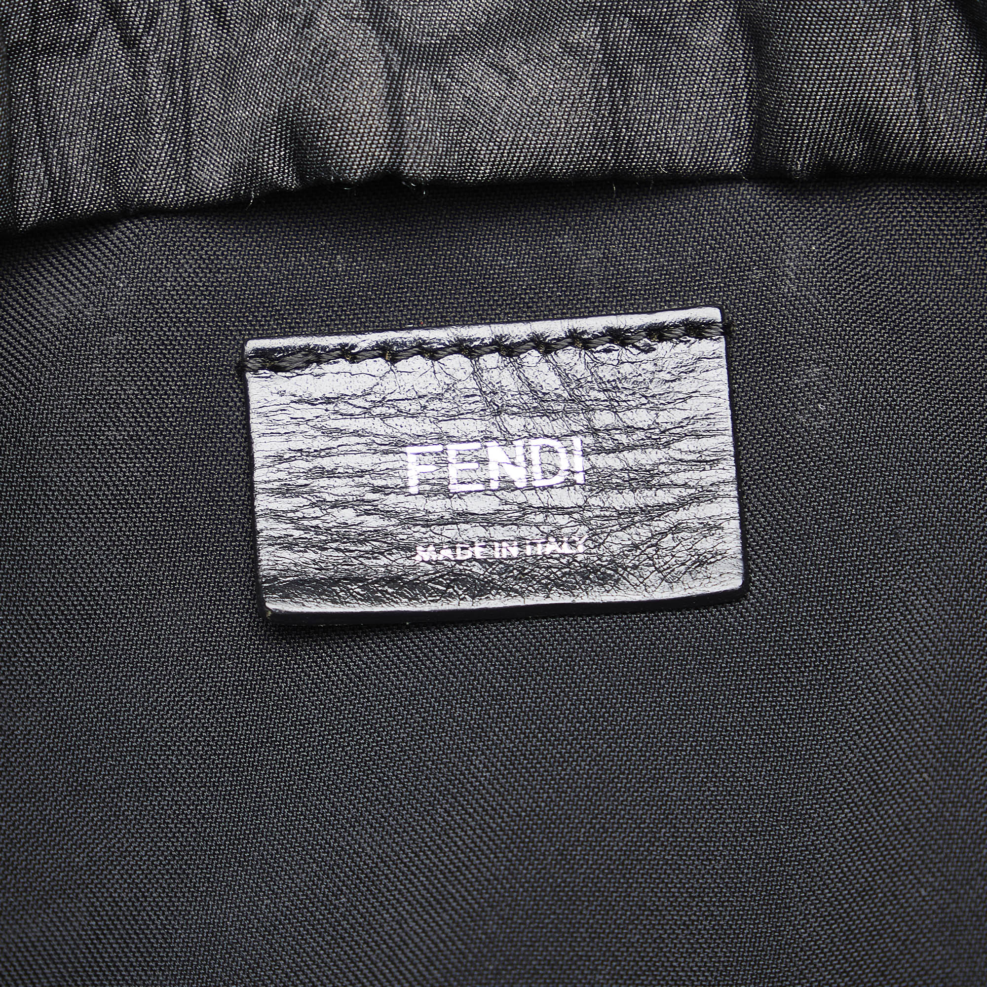FENDI Croc Embossed Nylon Backpack