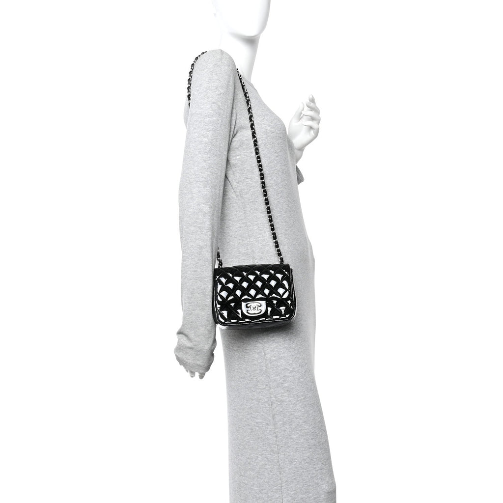 Chanel Patent Calfskin Quilted Mini Square Flap Black