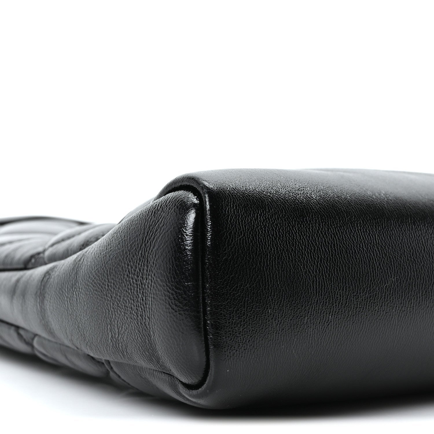 Chanel Shiny Crumpled Calfskin Quilted Mini 31 Shopping Bag Black