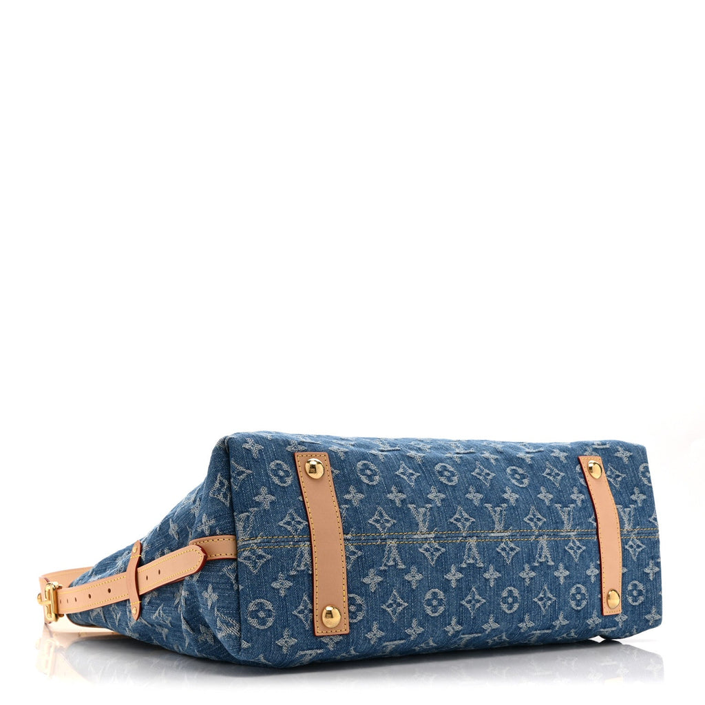 Louis Vuitton Monogram Denim CarryAll MM Blue