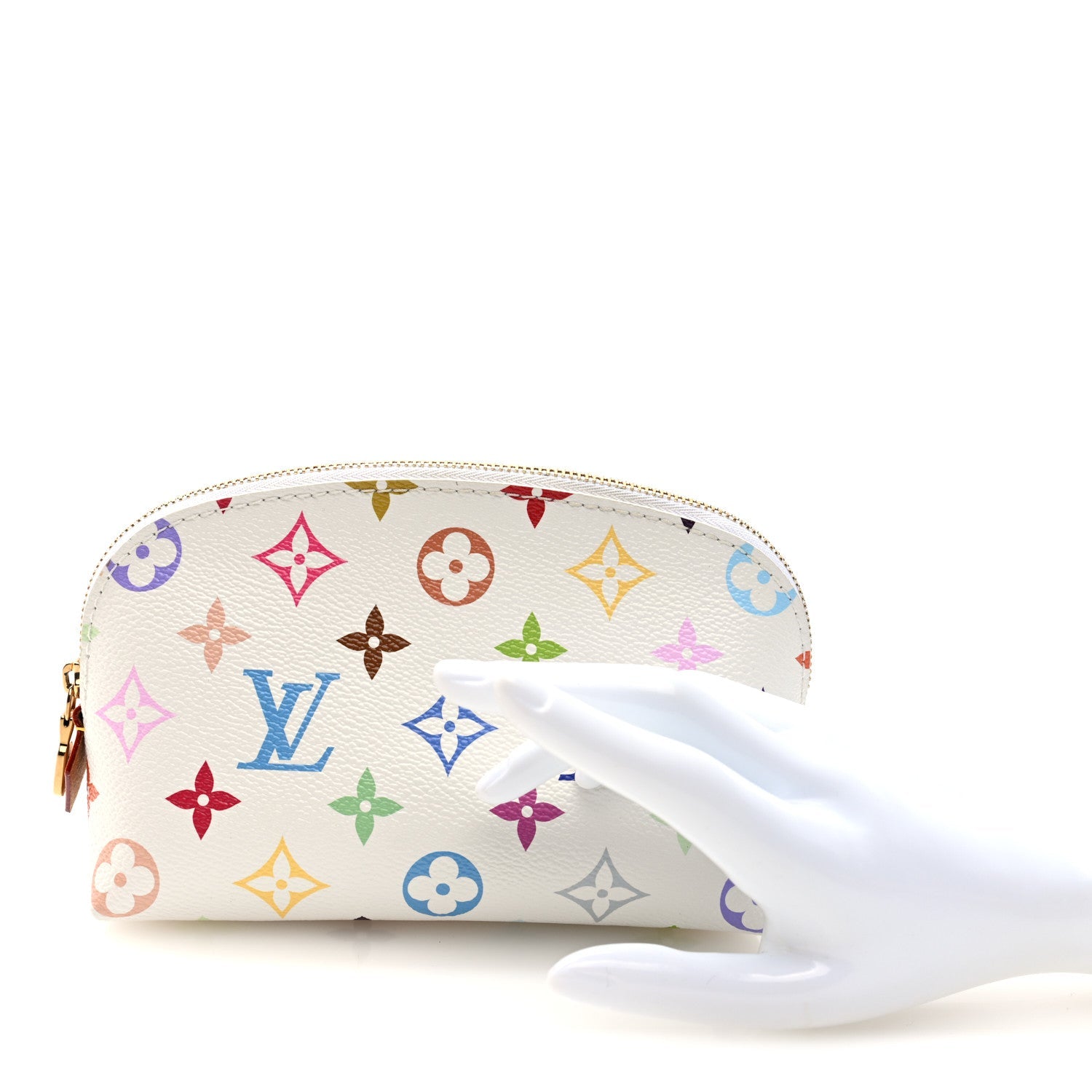 Louis Vuitton LV x TM Monogram Multicolor Cosmetic Pouch PM White