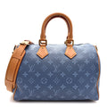 Louis Vuitton Calfskin Monogram Speedy P9 Bandouliere 30 Silk Blue