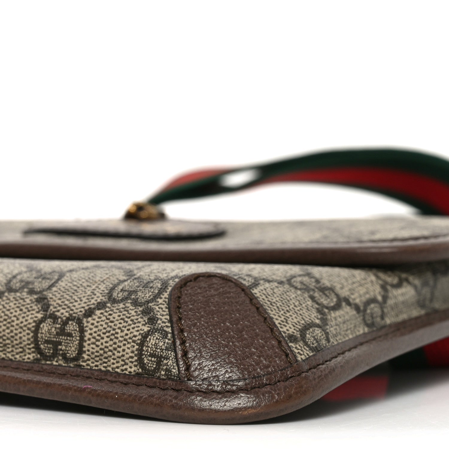 Gucci GG Supreme Monogram Neo Vintage Web Belt Bag Brown