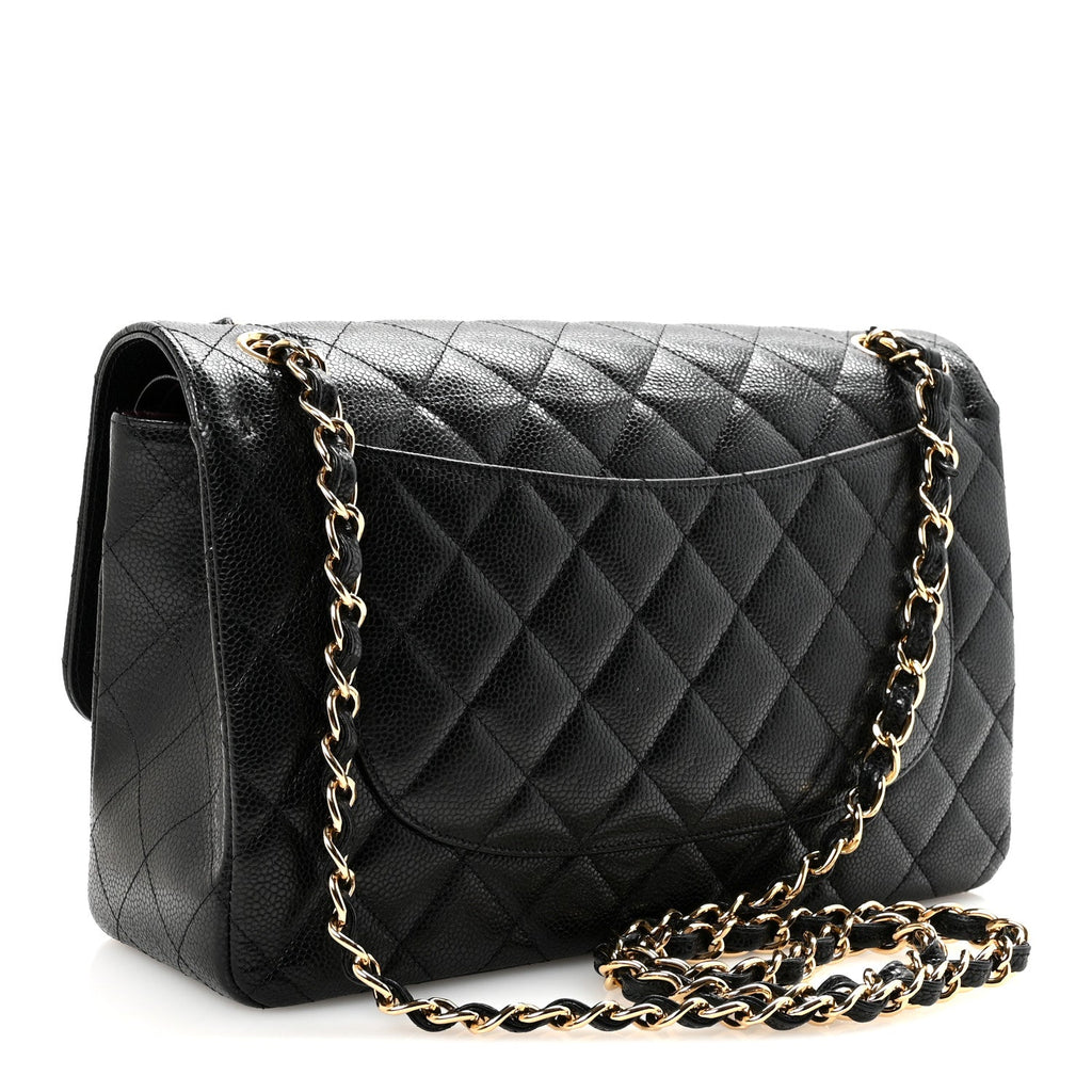 Chanel Caviar Quilted Jumbo Double Flap Black