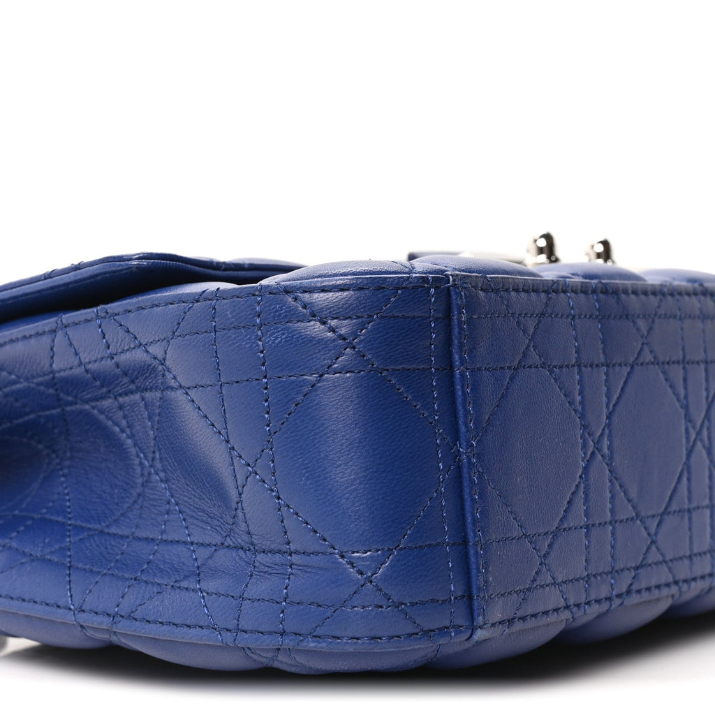 Christian Dior Lambskin Cannage Medium Miss Dior Flap Blue