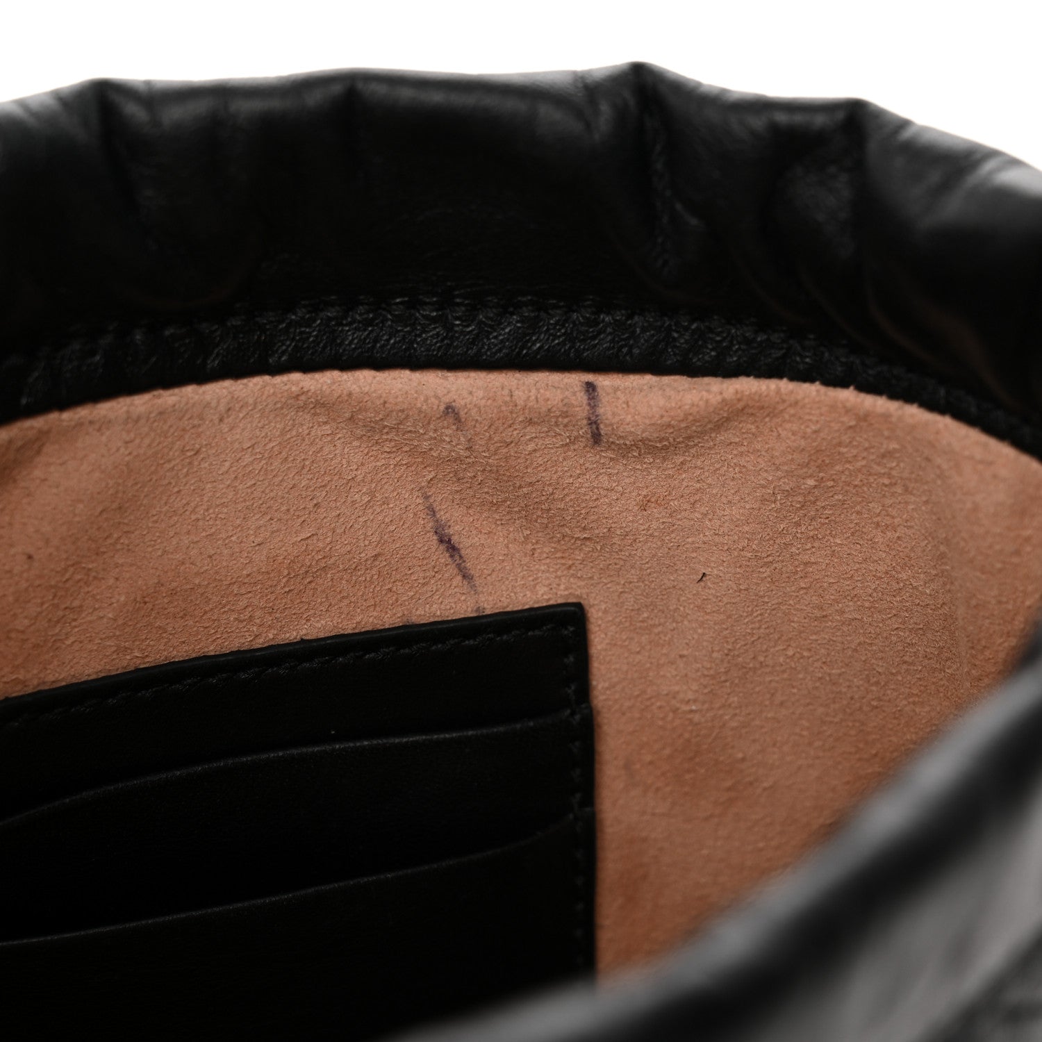 Gucci Calfskin Matelasse Mini GG Marmont 2.0 Bucket Bag Black