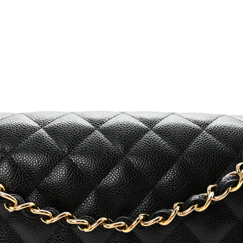 Chanel Caviar Quilted Jumbo Double Flap Black