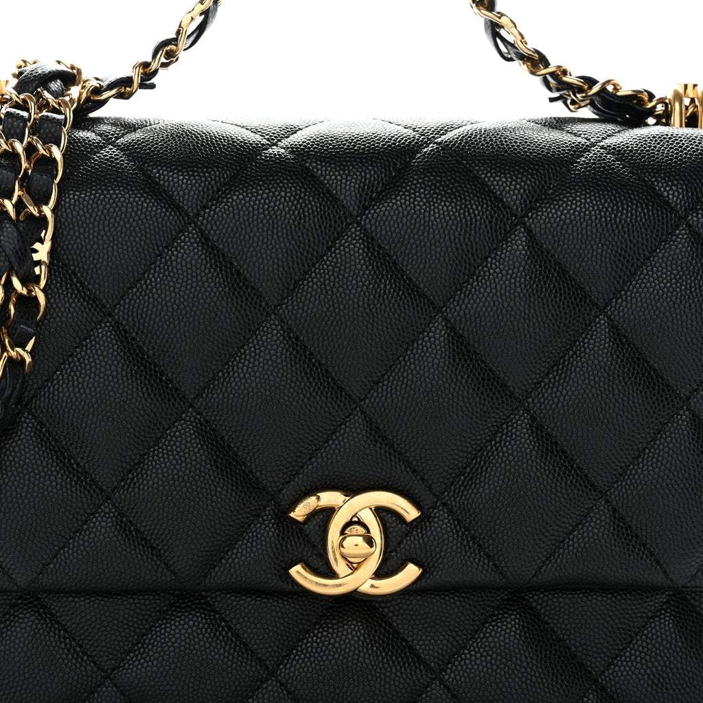 Chanel Caviar Quilted Coco First Flap Black