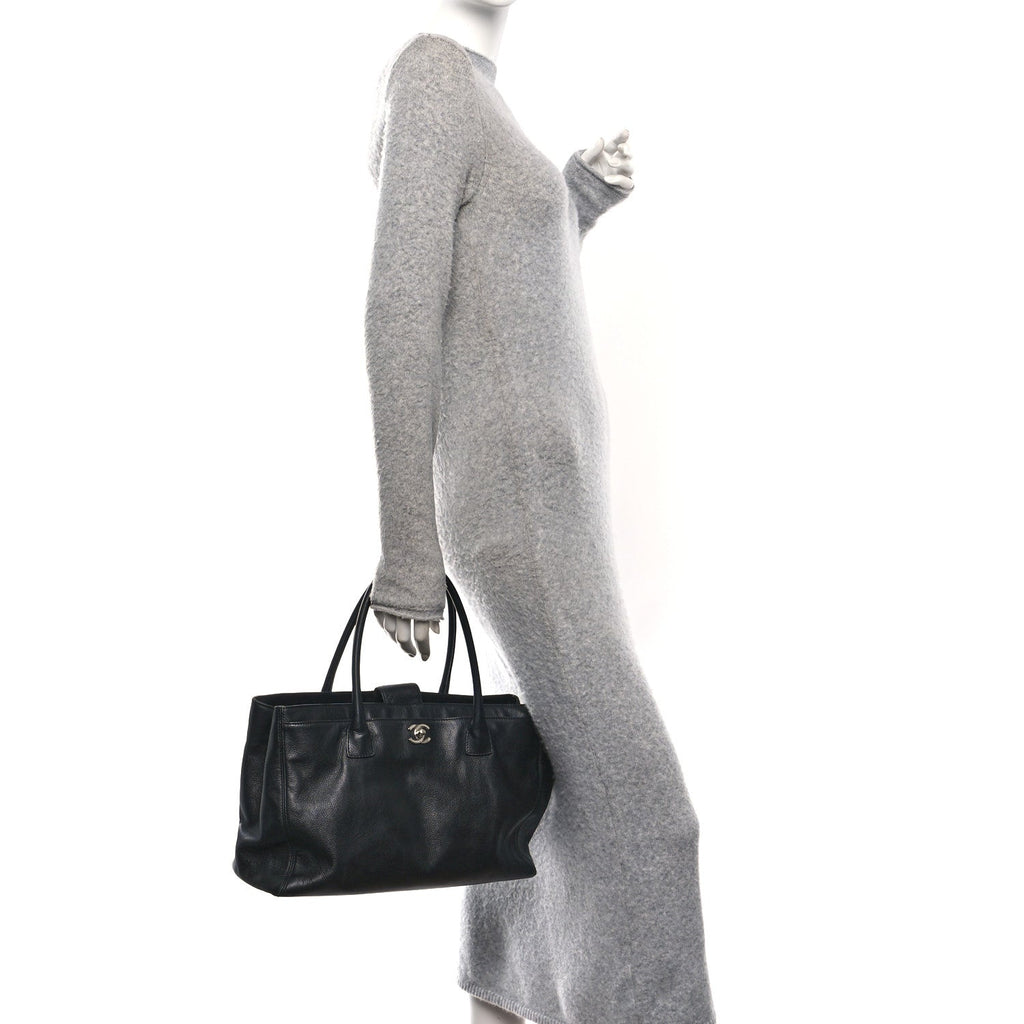 Chanel Calfskin Cerf Shopper Tote Black