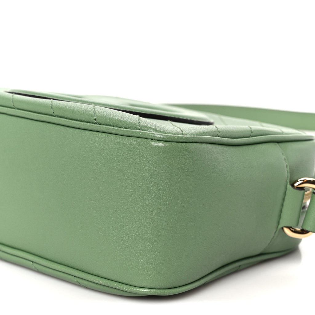 Gucci Sakai Be Green Calfskin Diagonal Stitched Small Blondie Shoulder Bag Green Soil Grass