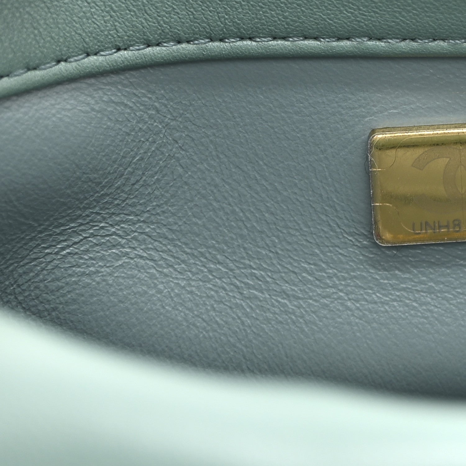 Chanel Lambskin Quilted Mini Chain Rows Flap  Green