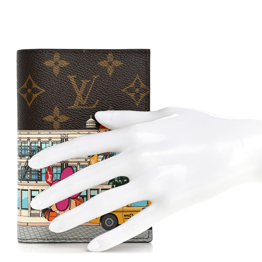 Louis Vuitton Monogram 2022 Christmas Animation New York Soho Passport Cover Yellow
