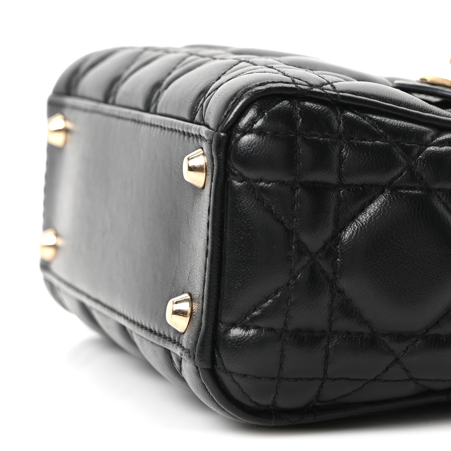 Christian Dior Lambskin Cannage Mini Lady Dior Black