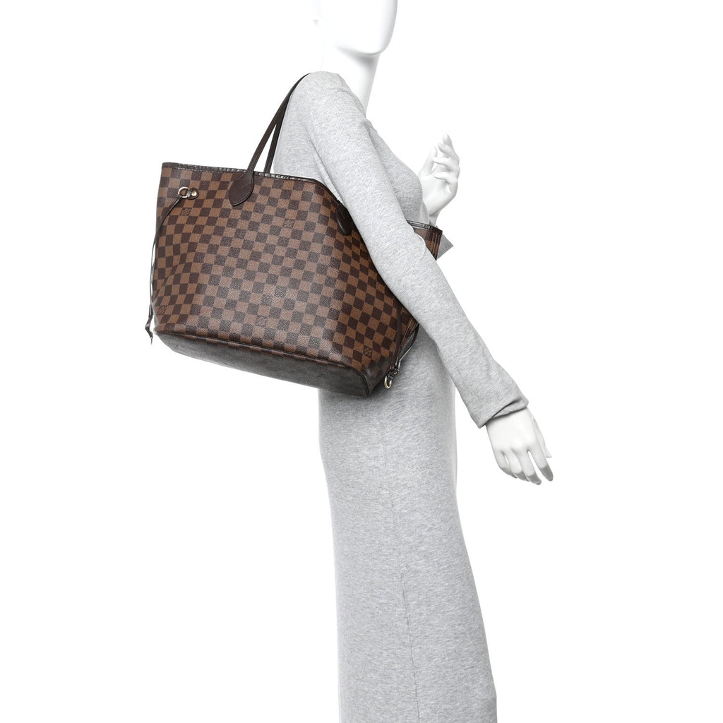 Louis Vuitton Damier Ebene Neo Neverfull MM Rose Ballerine