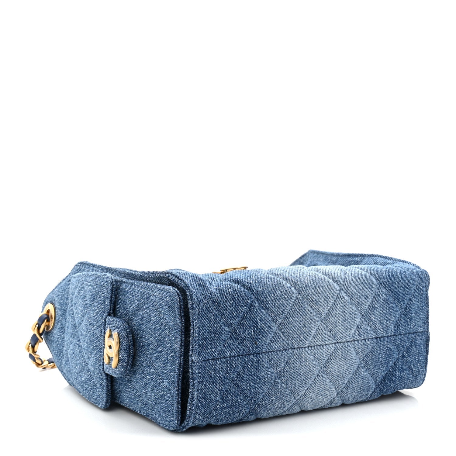 Chanel Washed Denim Quilted Mini Chanel 25 Handbag Blue