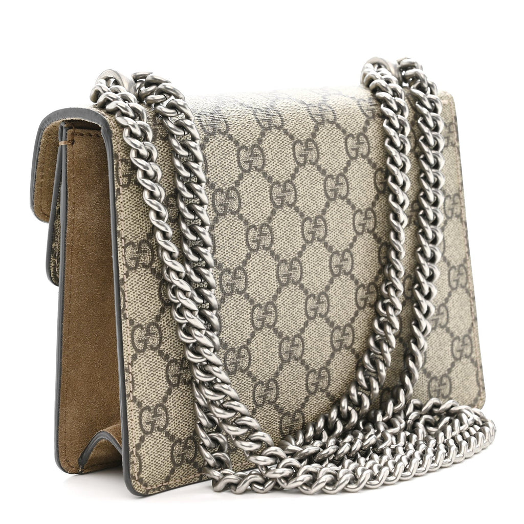 Gucci GG Supreme Monogram Mini Dionysus Shoulder Bag Taupe