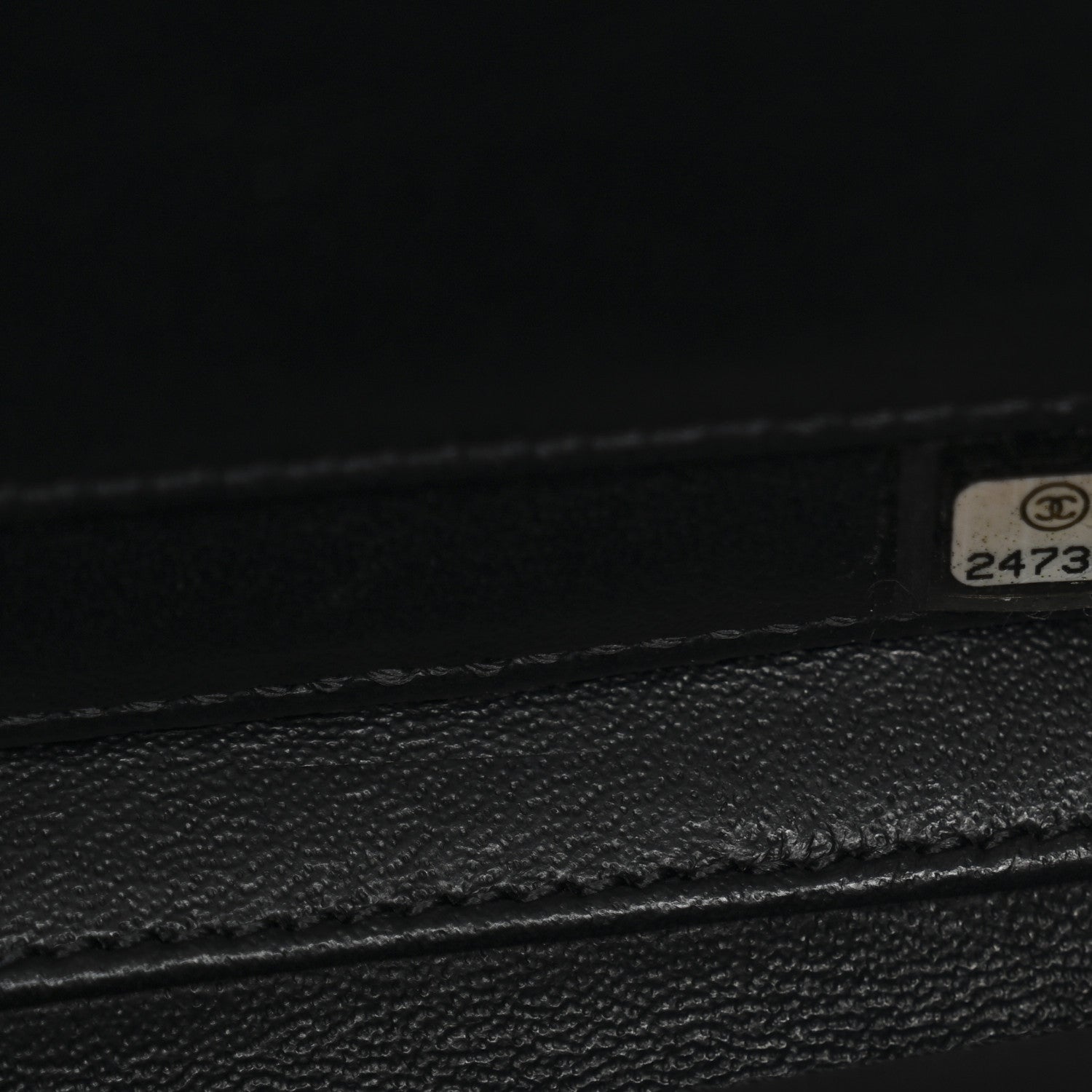 Chanel Caviar Quilted Small CC Filigree Vanity Case Navy Black