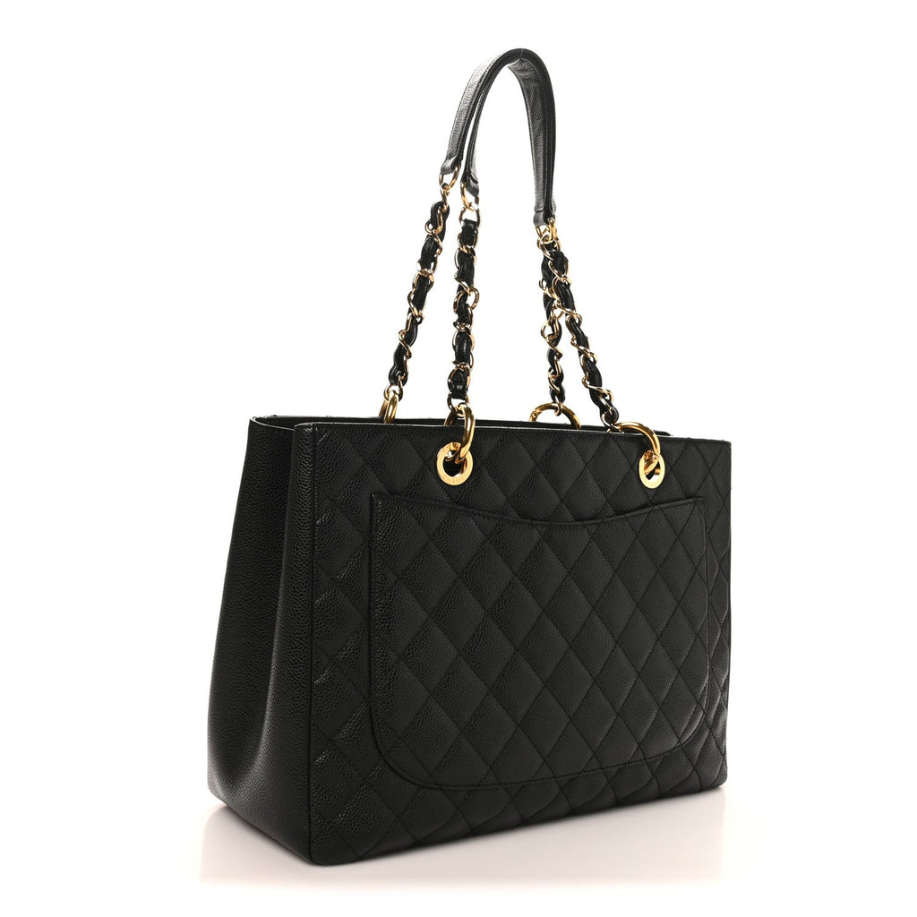 Chanel Caviar Quilted Grand Shopping Tote GST Black