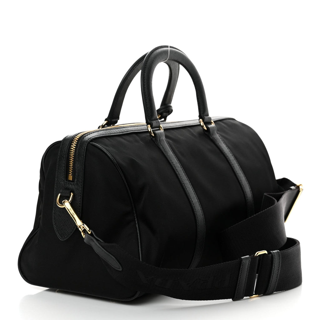 Prada Re-Nylon Saffiano Medium Re-Edition 1978 Top Handle Bag Black