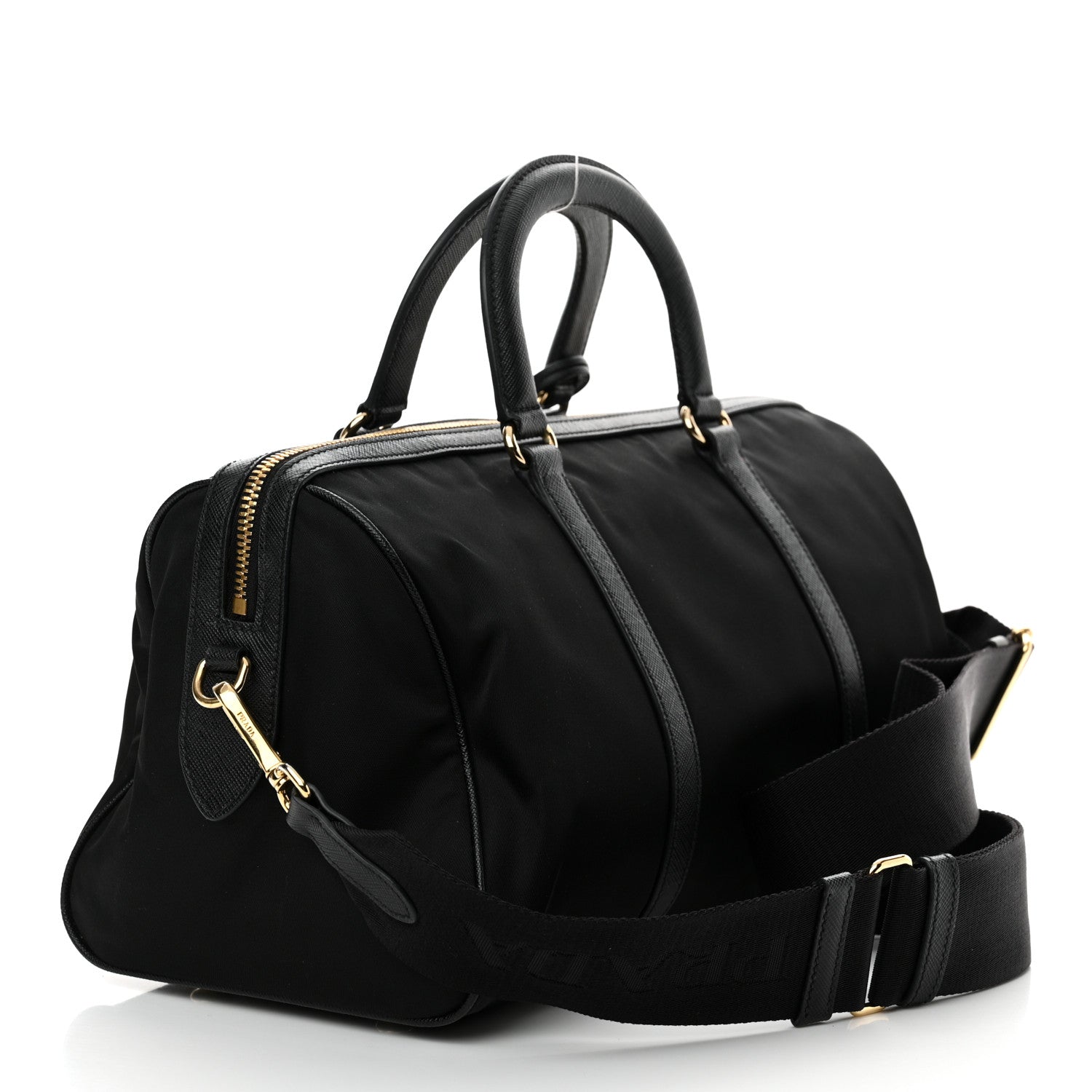 Prada Re-Nylon Saffiano Medium Re-Edition 1978 Top Handle Bag Black