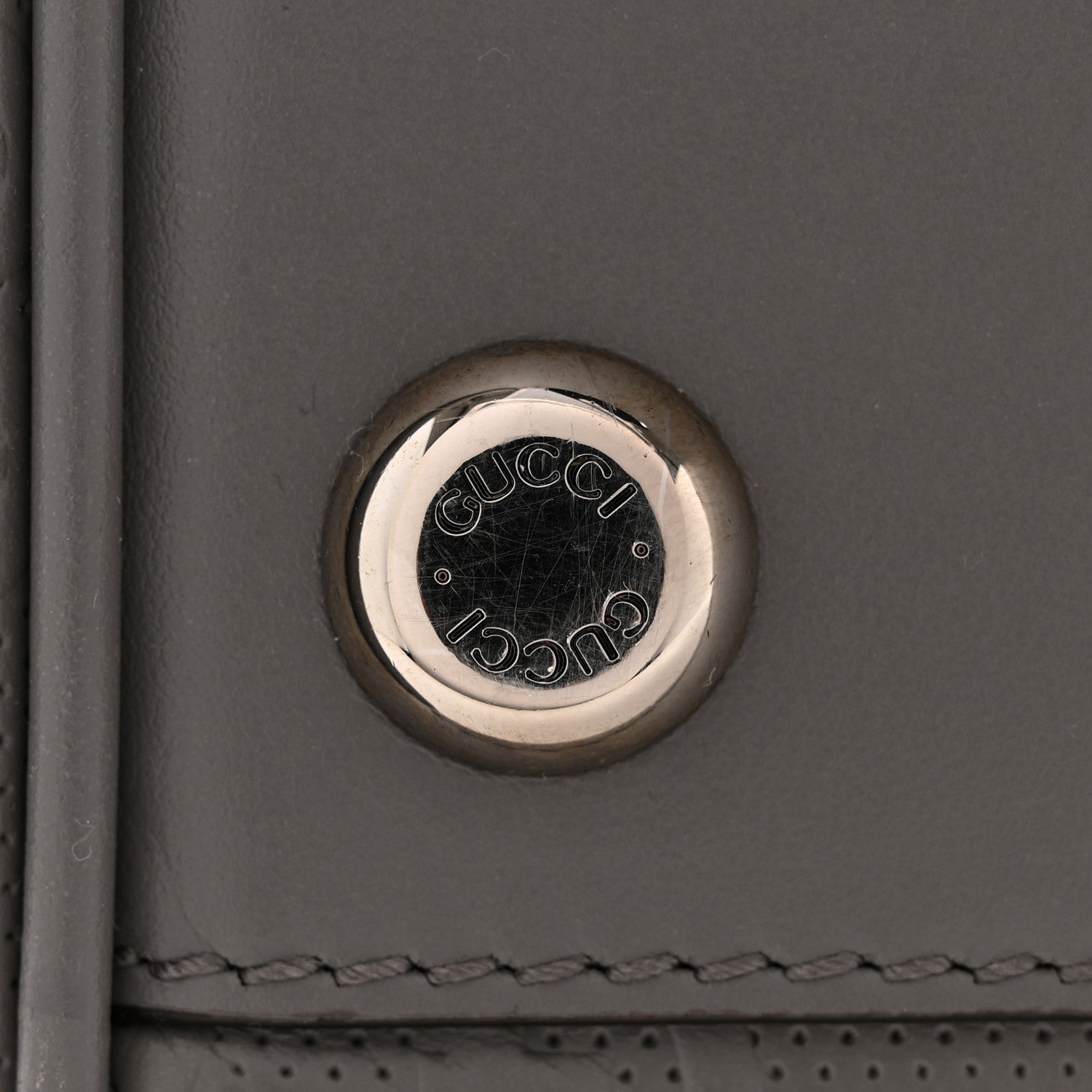 Gucci Calfskin GG Tennis Embossed Duffle Bag Grey