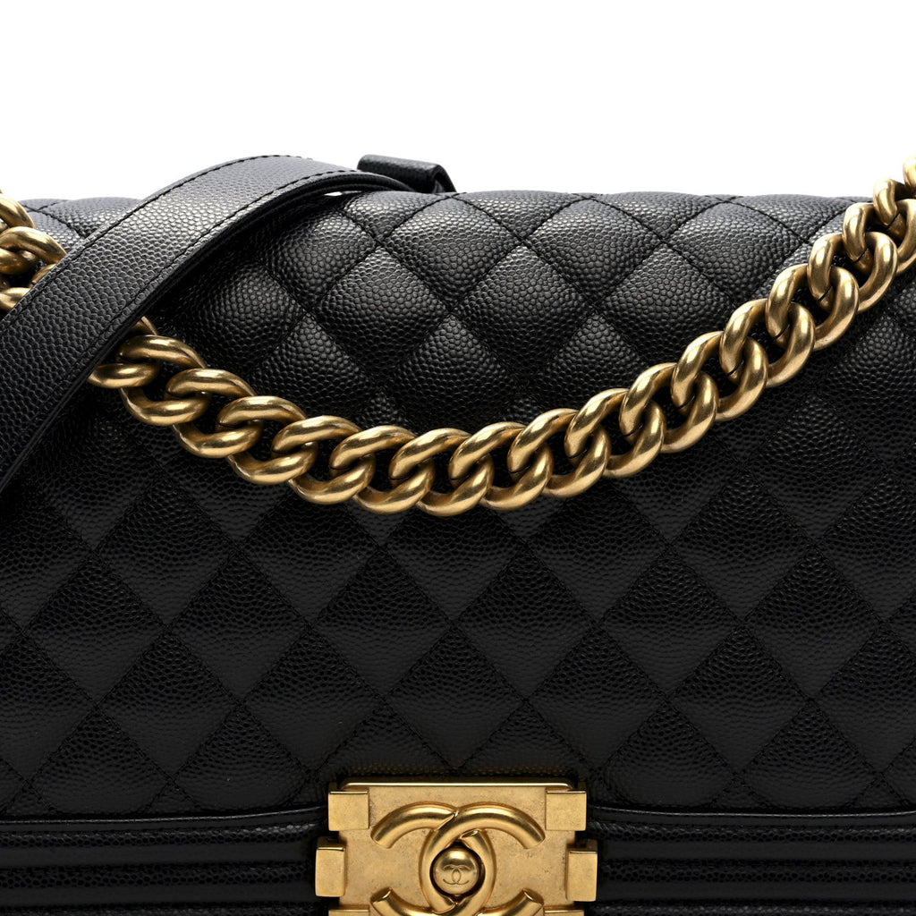 Chanel Caviar Quilted Medium Boy Flap Black
