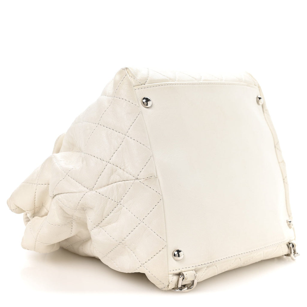 Chanel Lambskin Quilted Beijing Backpack Bag White