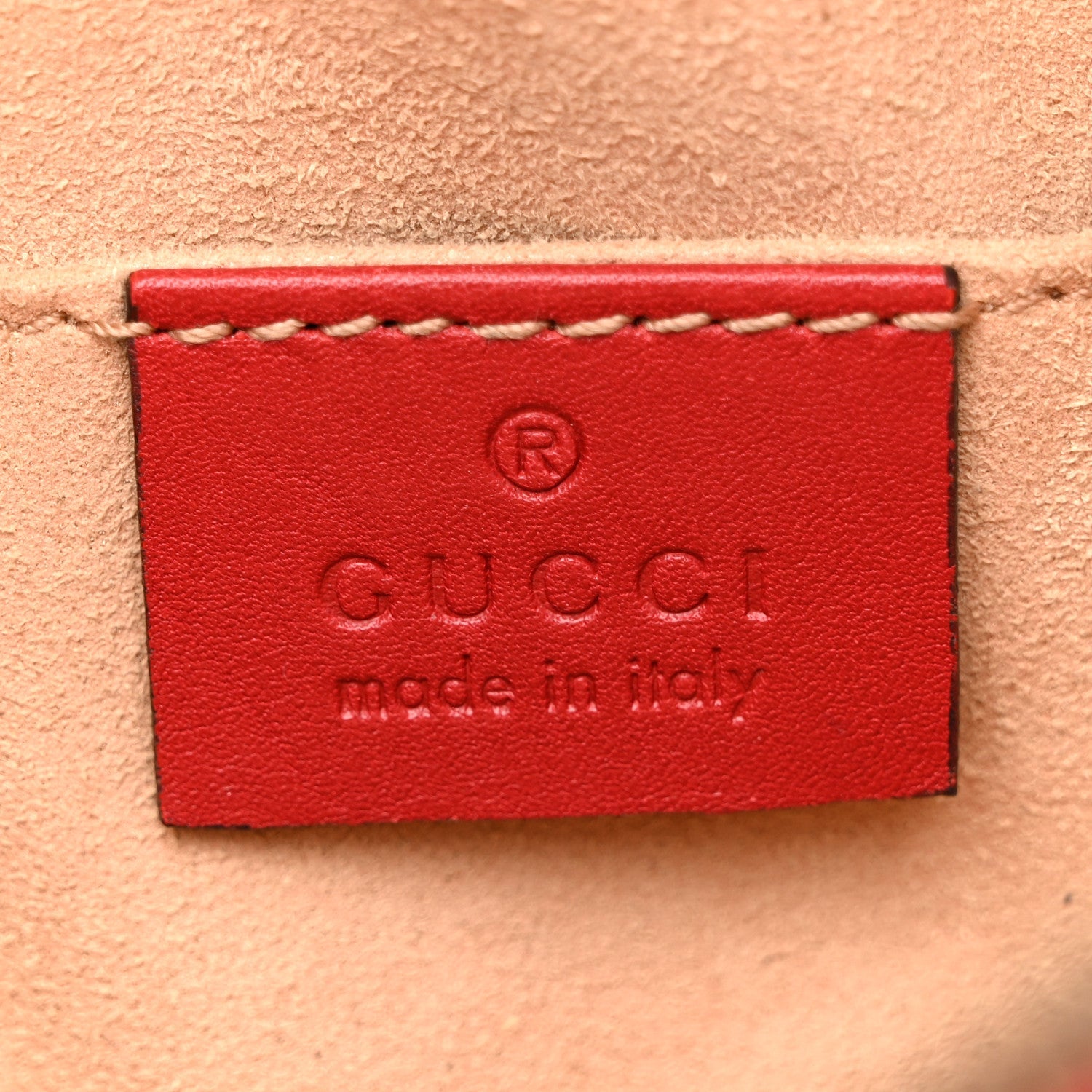Gucci Calfskin Matelasse GG Marmont Belt Bag 85 34 Hibiscus Red