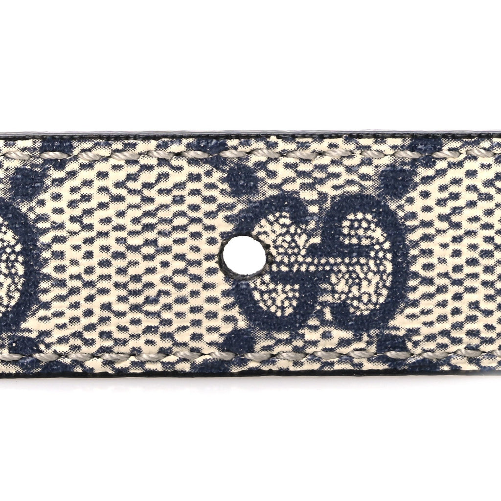 Gucci Calfskin GG Supreme Monogram Double G Reversible 20mm Belt  80 32 Beige Ebony Black