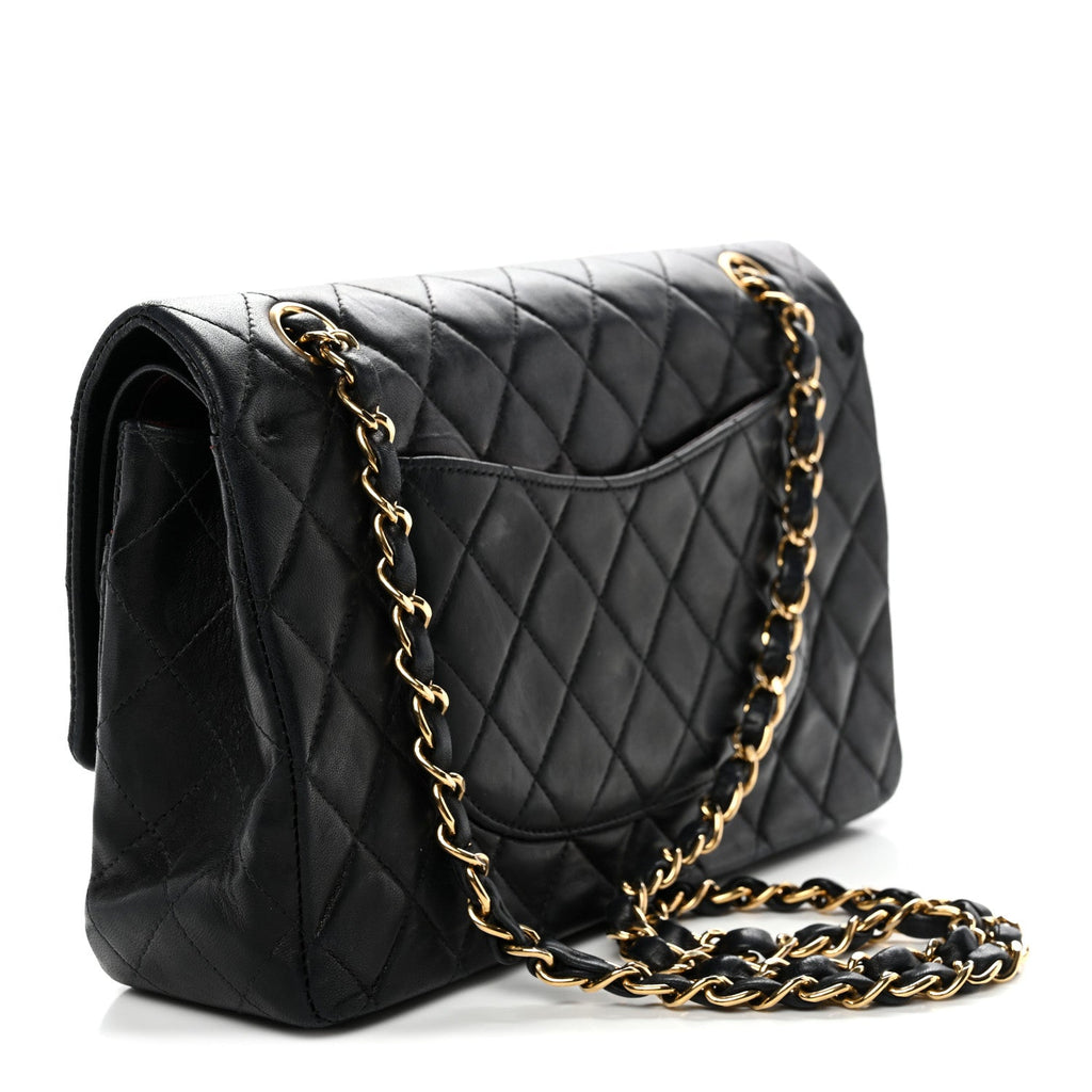 Chanel Lambskin Quilted Small Double Flap Black