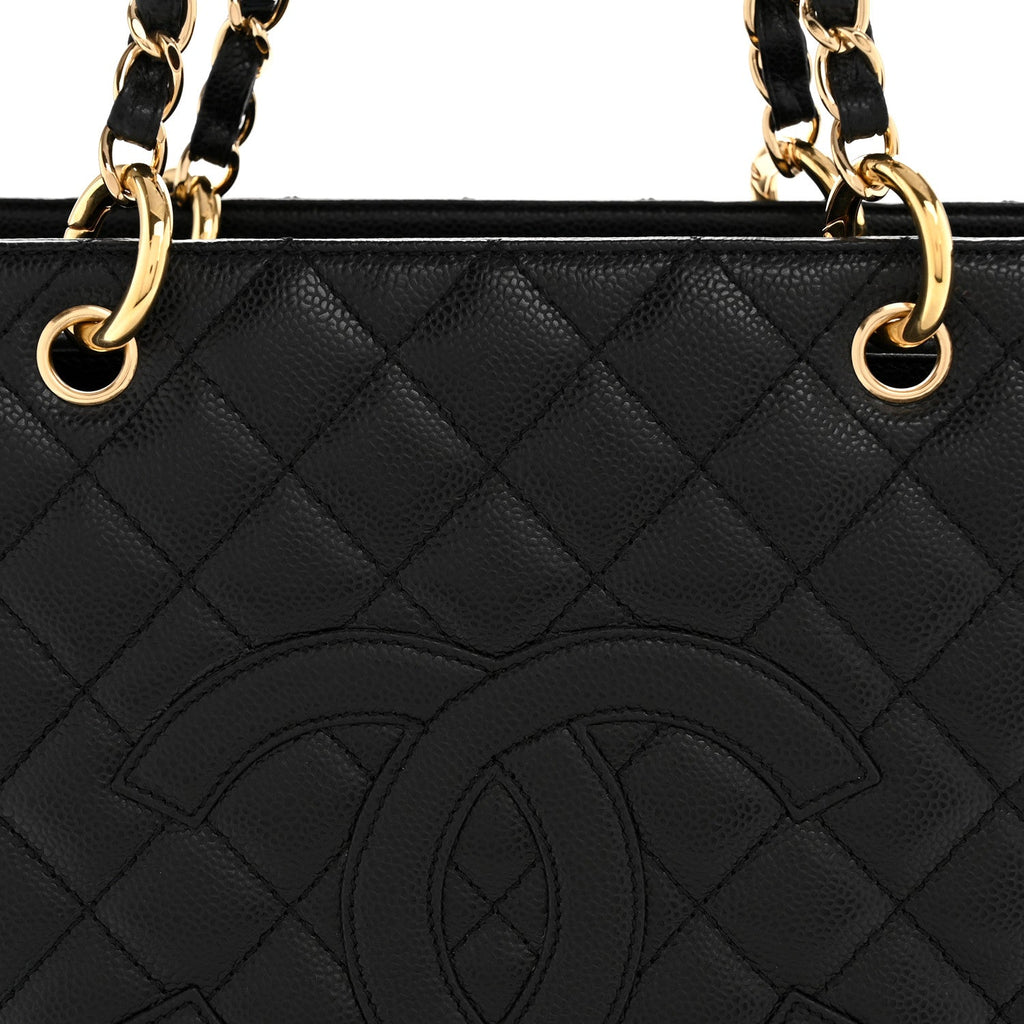 Chanel Caviar Quilted Grand Shopping Tote GST Black