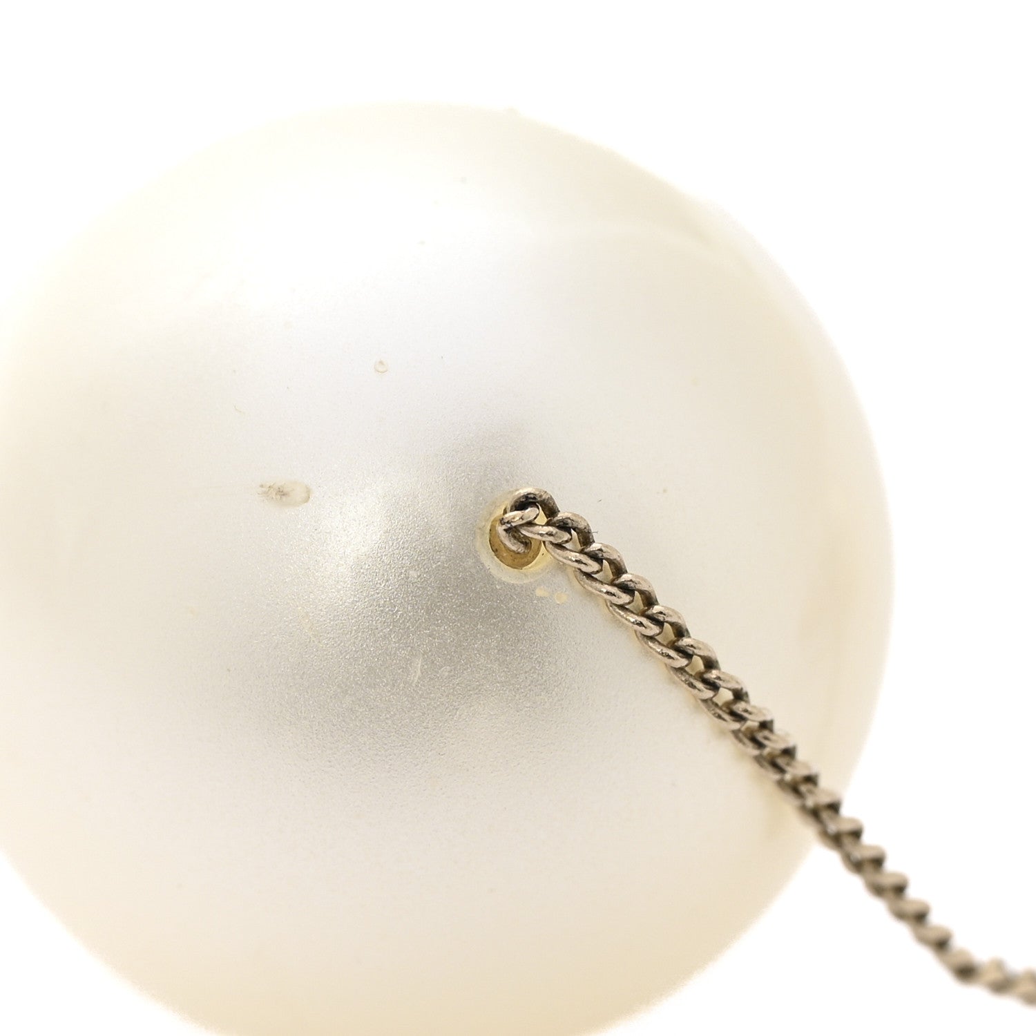 Pearl CC Drop Earrings Gold