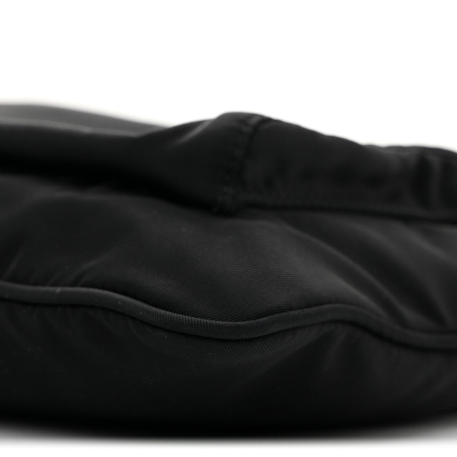 Prada Tessuto Nylon Saffiano Flat Messenger Bag Black