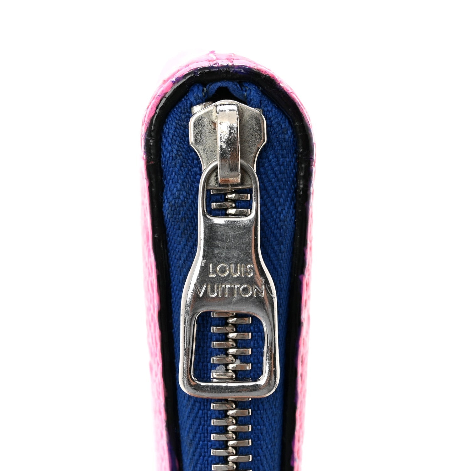 Louis Vuitton Taurillon Illusion Zippy Vertical Wallet Bleu Rose