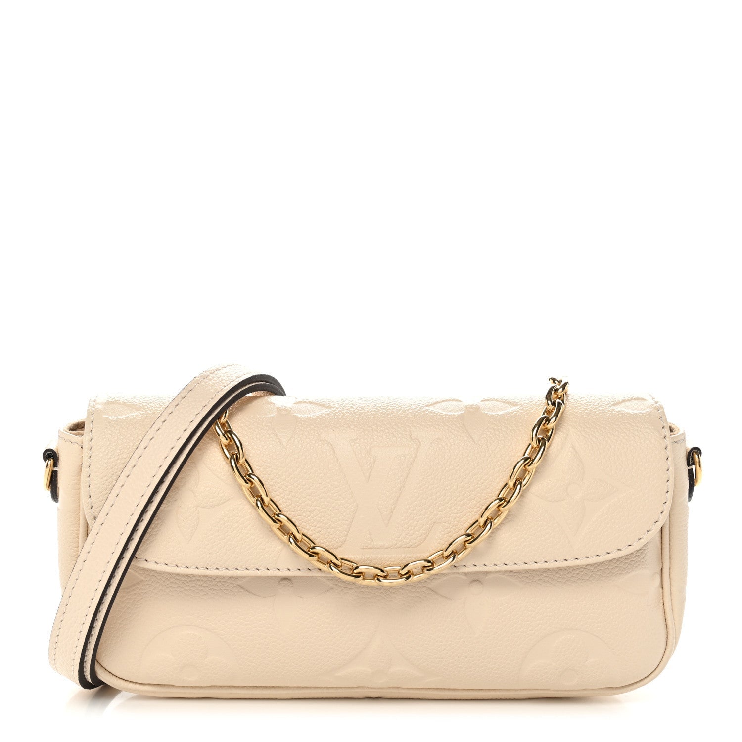 Louis Vuitton Empreinte Monogram Giant Ivy Wallet On Chain Cream