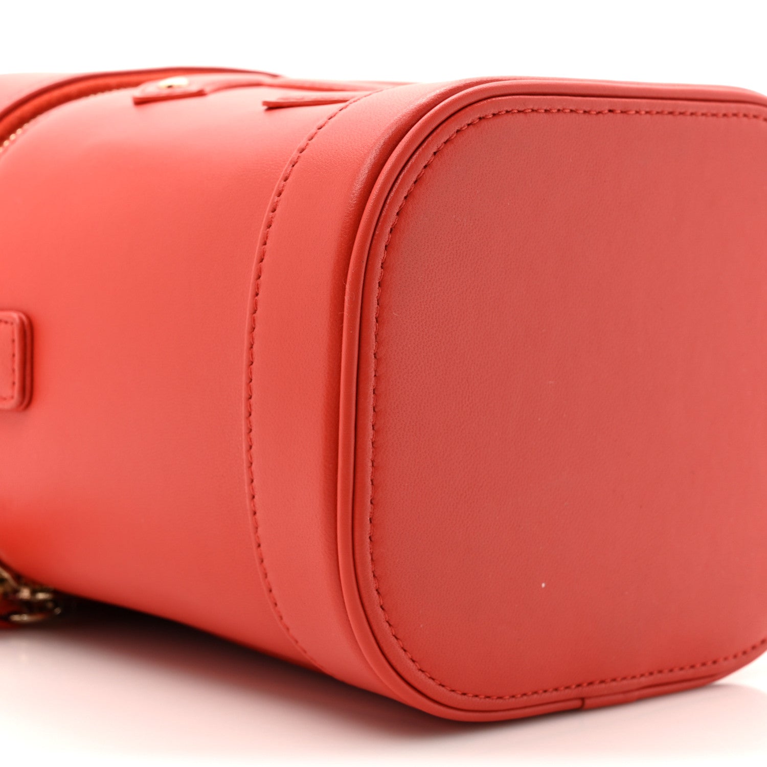 Chanel Lambskin Timeless Vanity Cosmetic Case Red