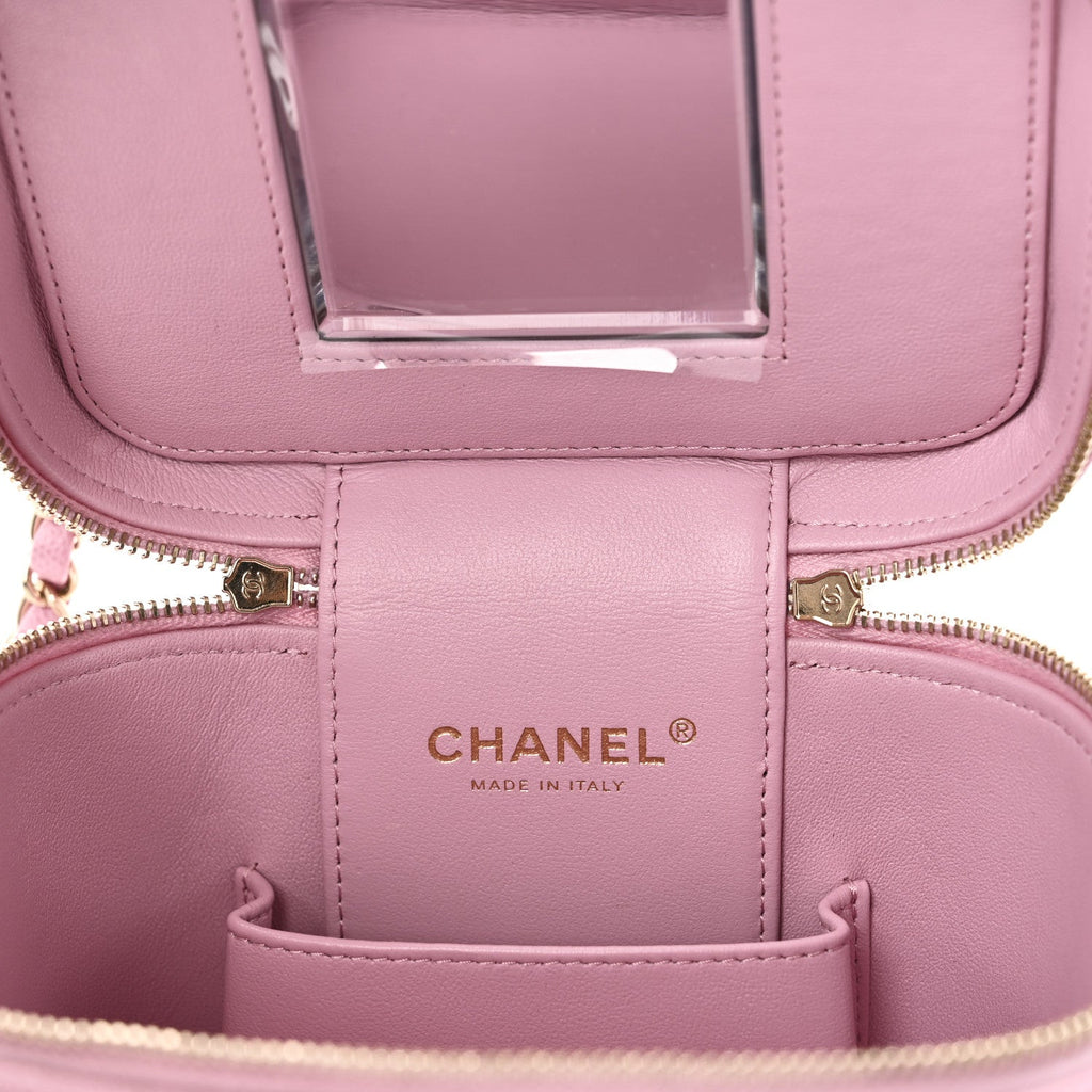 Chanel Caviar Quilted Small CC Vanity Case Pink