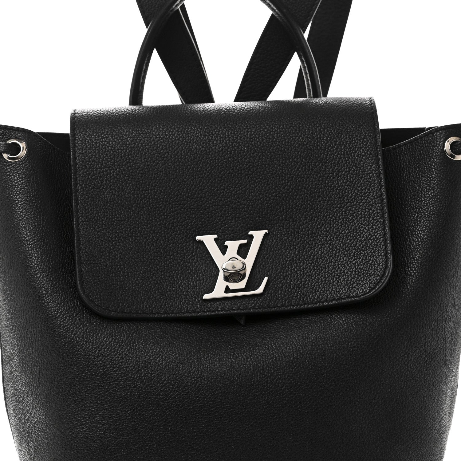 Louis Vuitton Calfskin Lockme Backpack Black