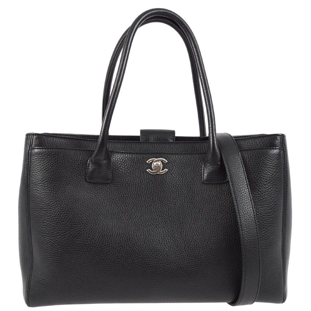 Chanel 2014-2015 Black Calfskin Executive Tote Handbag