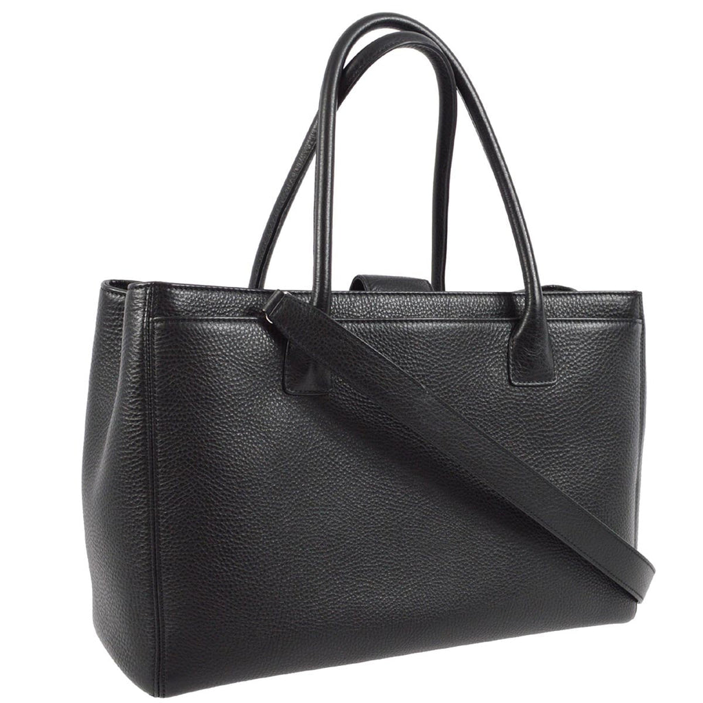Chanel 2014-2015 Black Calfskin Executive Tote Handbag