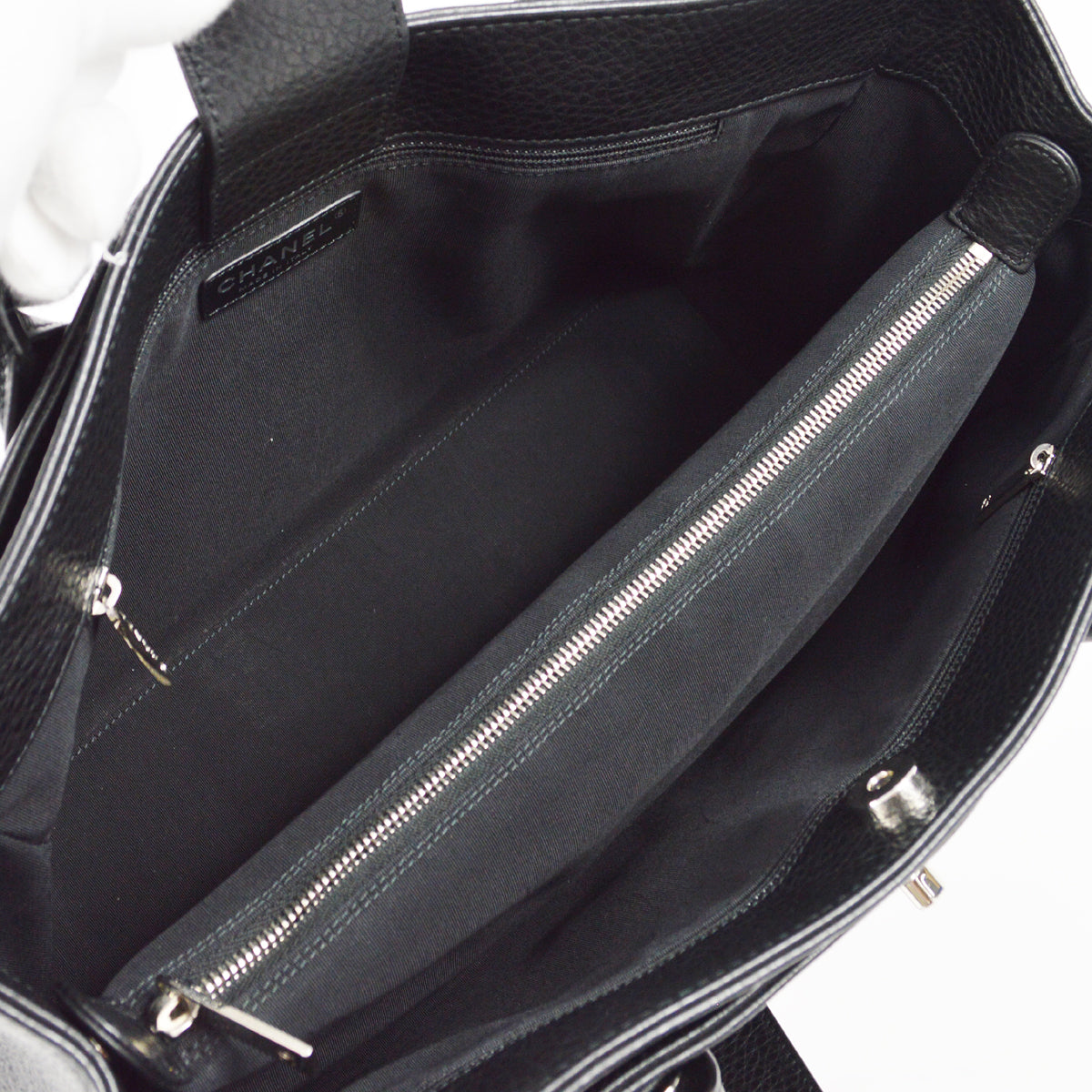 Chanel 2014-2015 Black Calfskin Executive Tote Handbag