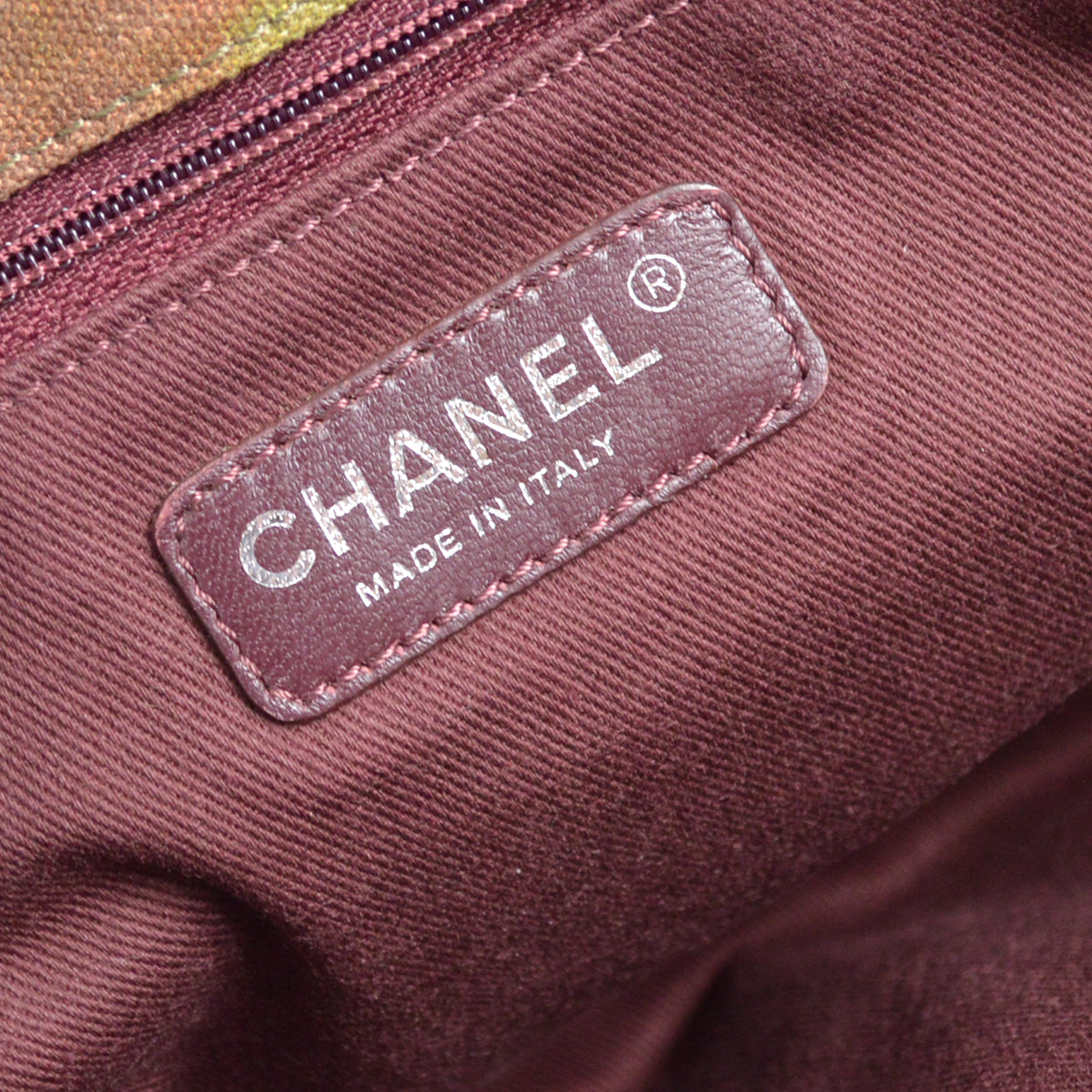 Chanel 2014-2015 Khaki Green Canvas Graffiti On The Pavement Messenger Bag